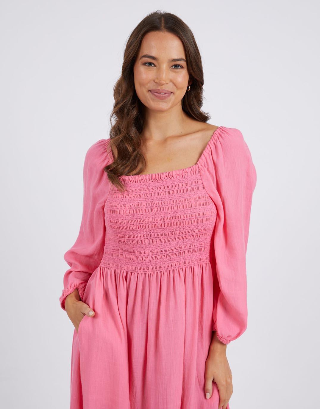 Elm - Dusk Midi Dress - Pink Lemonade - White & Co Living Dresses