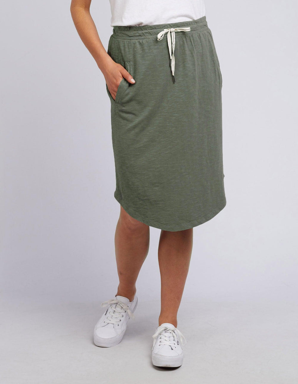 Elm - Isla Skirt - Khaki - White & Co Living Skirts