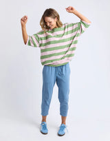 elm-mazie-block-stripe-sweat-forest-green-pink-lady-stripe-womens-clothing