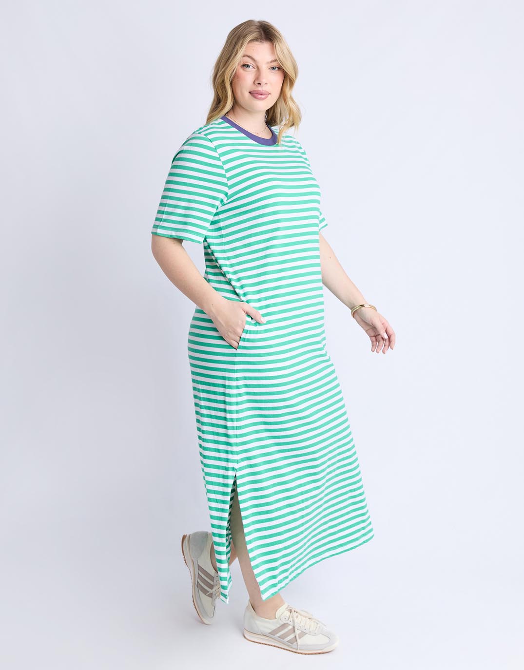 elm-merry-tee-dress-gumdrop-green-white-stripe-vintage-blue-womens-clothing