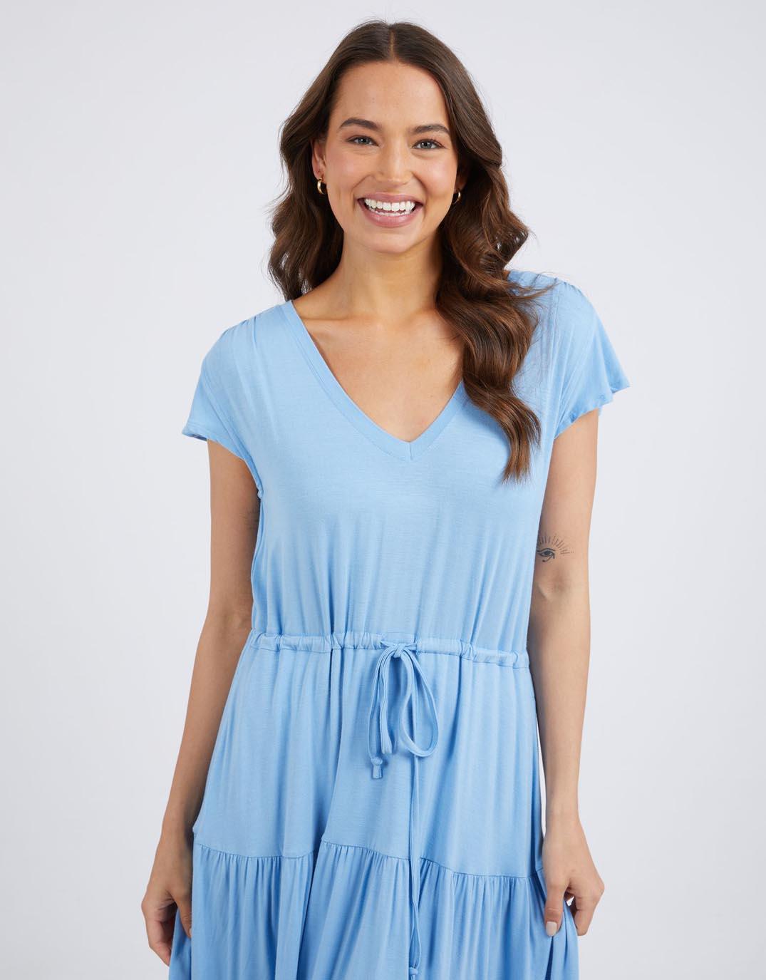 Elm - Priya Dress - Azure Blue - White & Co Living Dresses