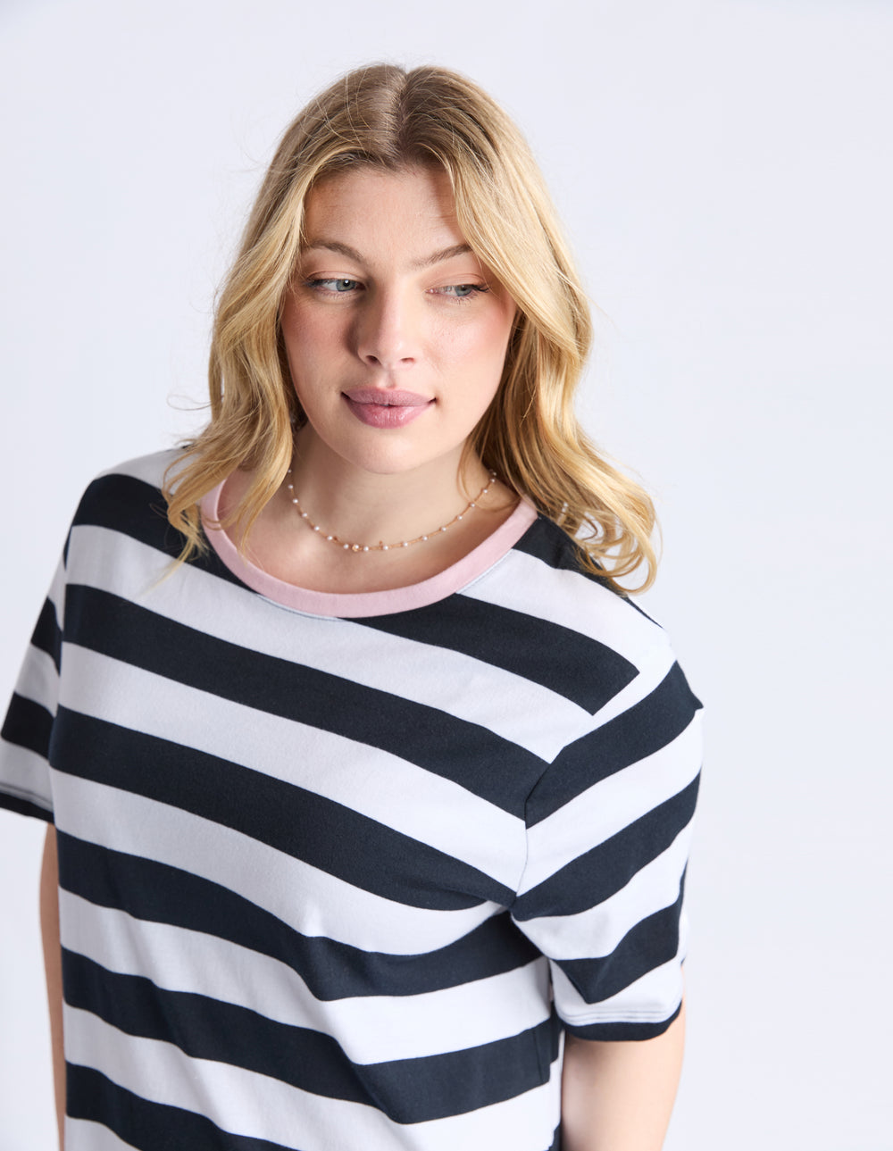 elm-sorrento-dress-black-white-stripe-womens-clothing
