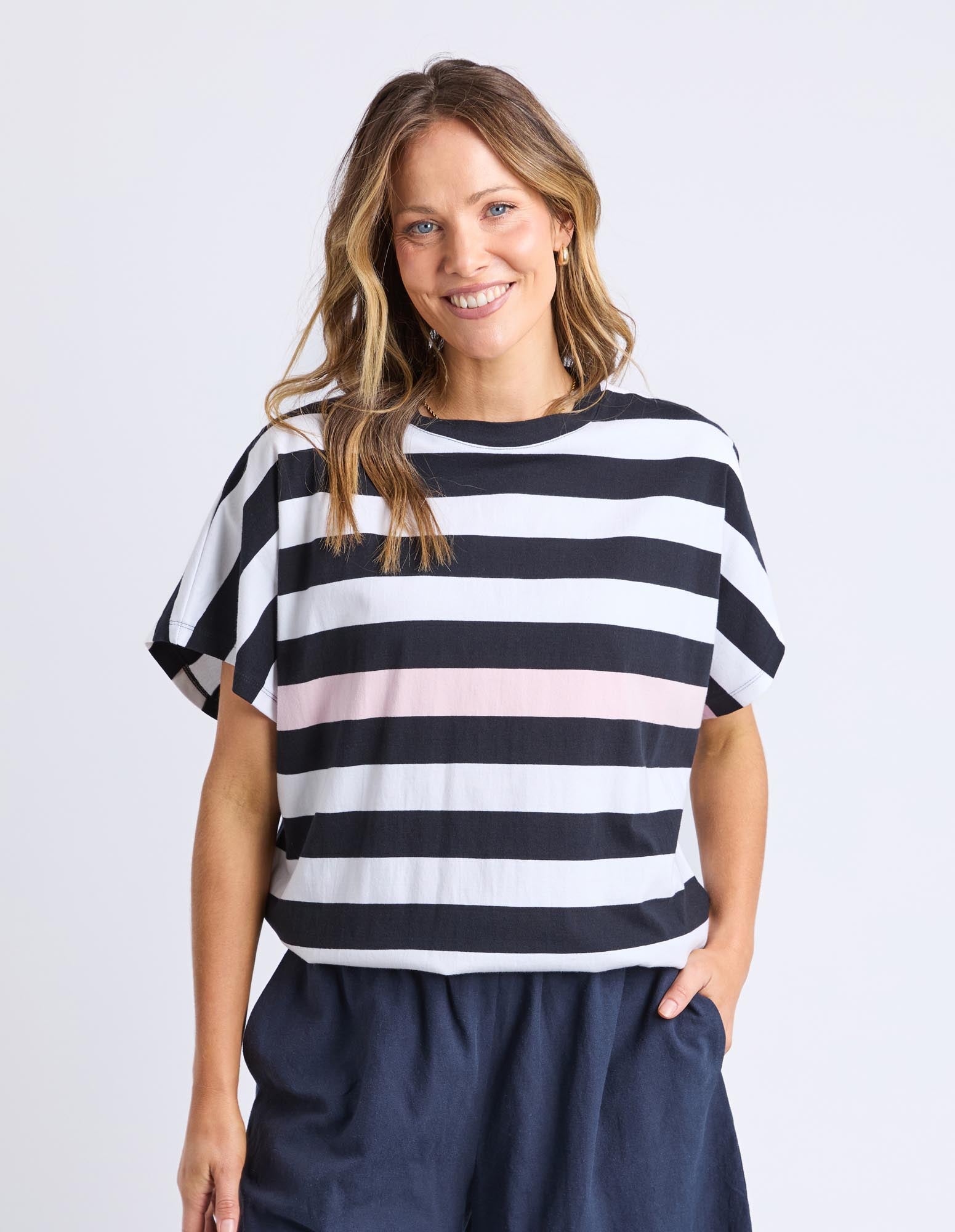 elm-sorrento-tee-black-white-stripe-womens-clothing