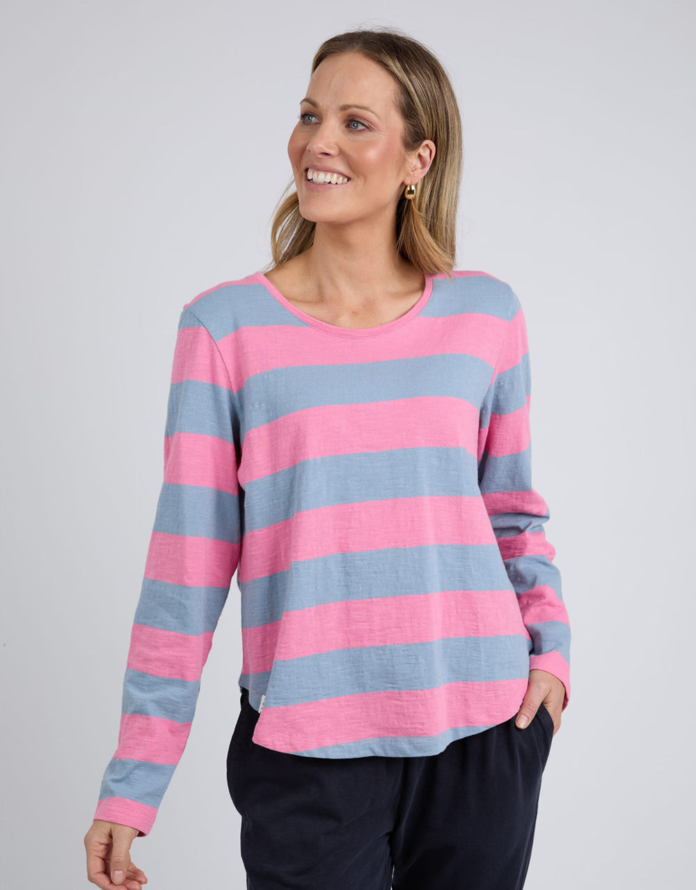 elm-spritz-stripe-long-sleeve-tee-geranium-pink-steel-blue-stripe-womens-clothing