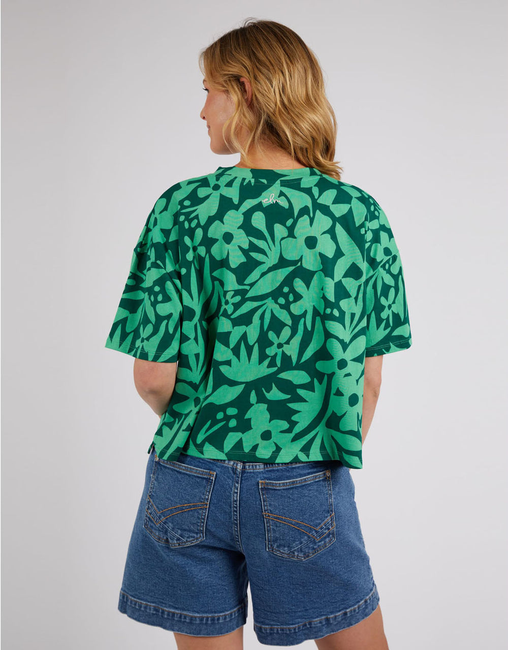 Stencil Floral Tee - Greenbriar Floral Print