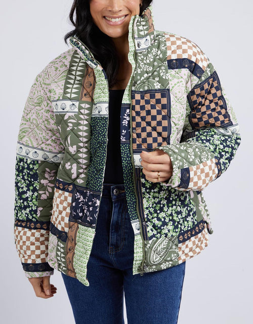 Peri Patchwork Puffer Jacket, Coats & Jackets | FatFace.com