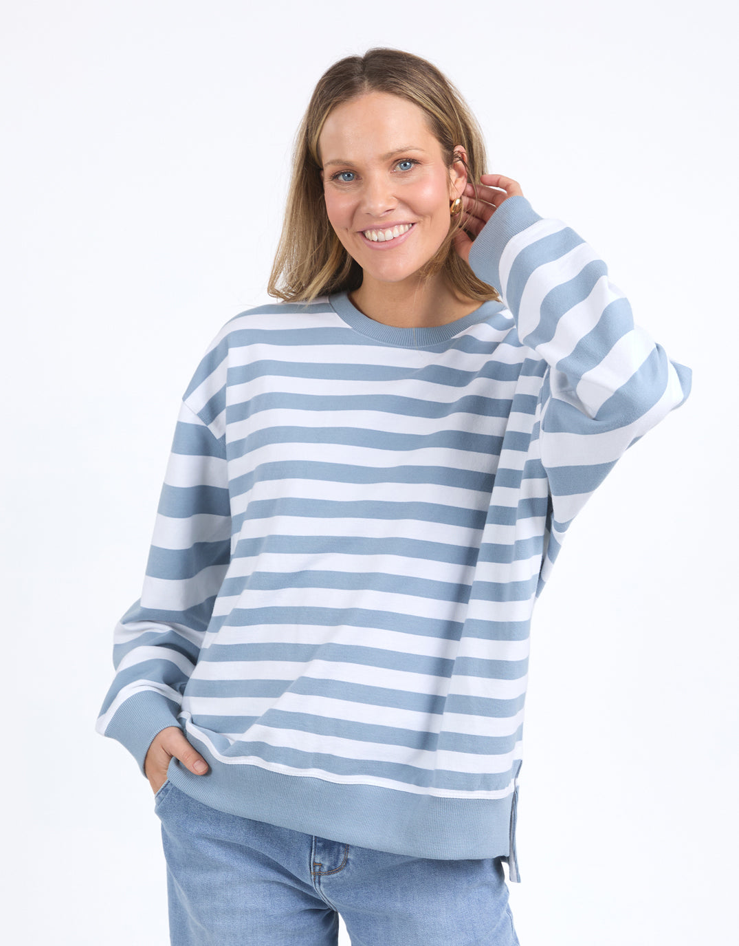 elm-vivid-crew-steel-blue-stripe-womens-clothing