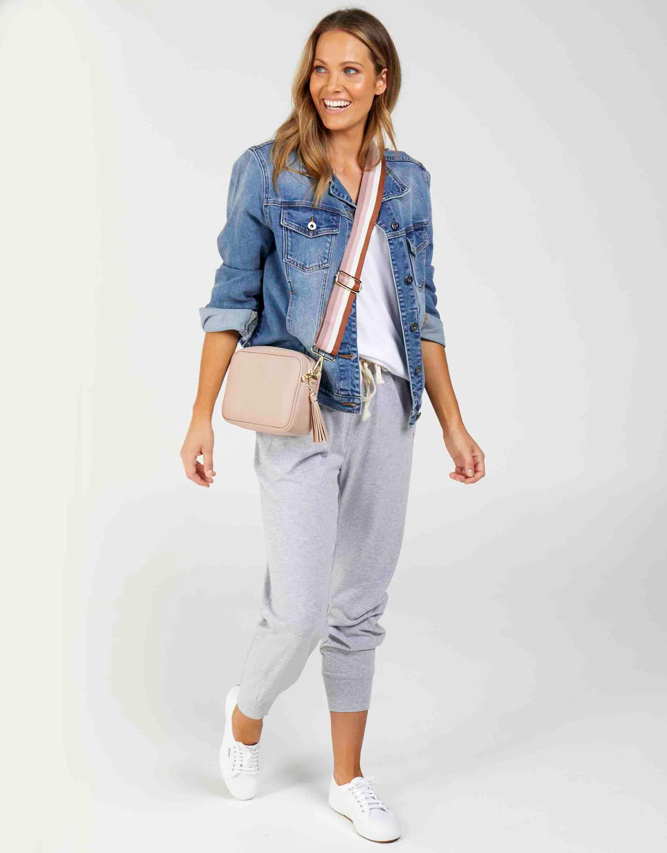 Elm - Wash Out Lounge Pants - Grey Marle - White & Co Living Pants