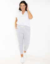 Elm - Wash Out Lounge Pants - Grey Marle - White & Co Living Pants