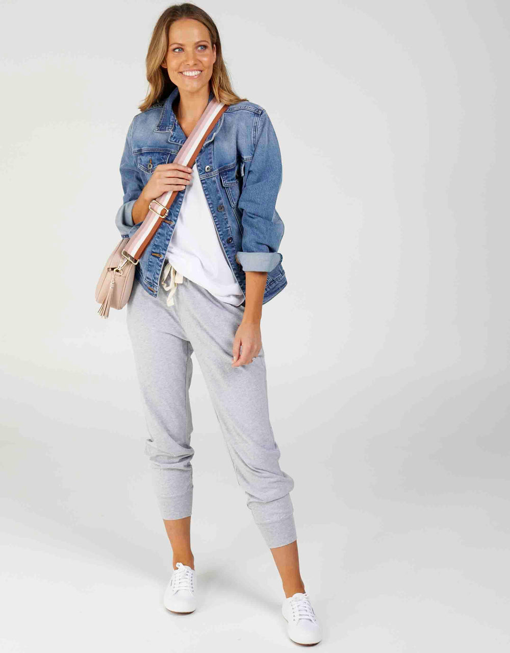 Elm - Wash Out Lounge Pants - Grey Marle - White & Co Living Pants