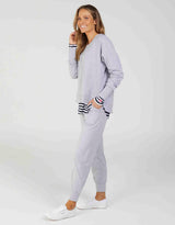 Elm - Wash Out Lounge Pants - Grey Marle - White & Co Living Pants