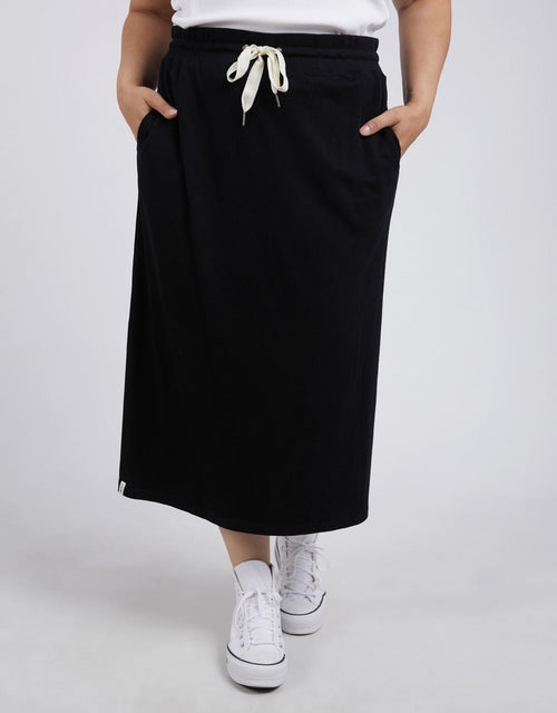 Elm - Xanthe Rib Skirt - Black - White & Co Living Skirts