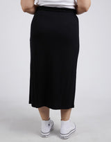 Elm - Xanthe Rib Skirt - Black - White & Co Living Skirts