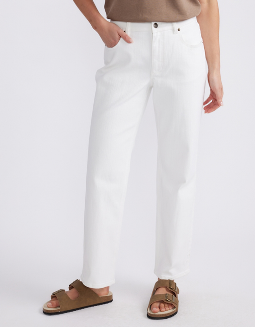 Elodie Straight Leg Jean - White