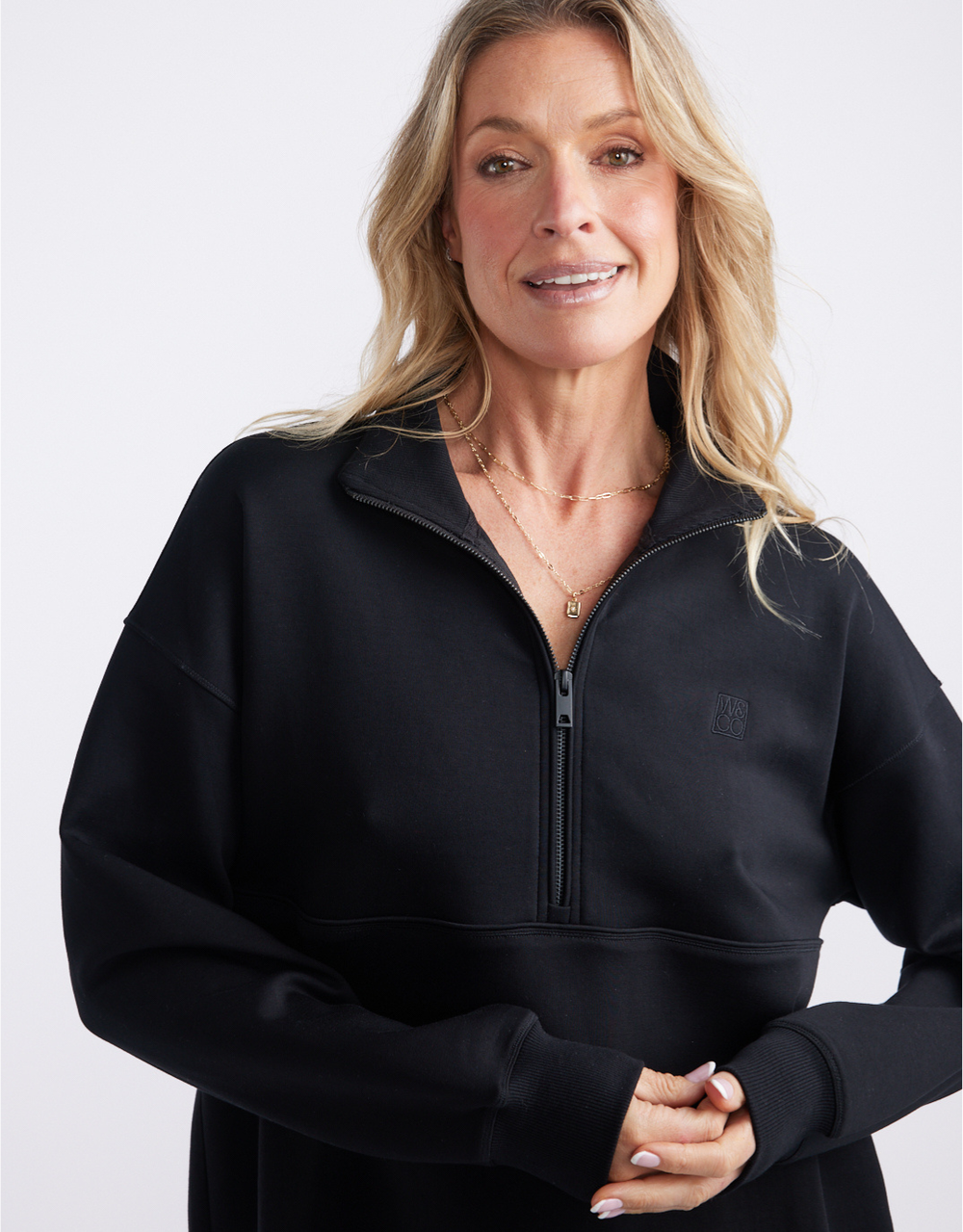Escape Super Soft Half Zip Top - Black