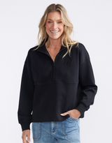 Escape Super Soft Half Zip Top - Black