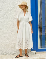 Maribel Midi Dress - White