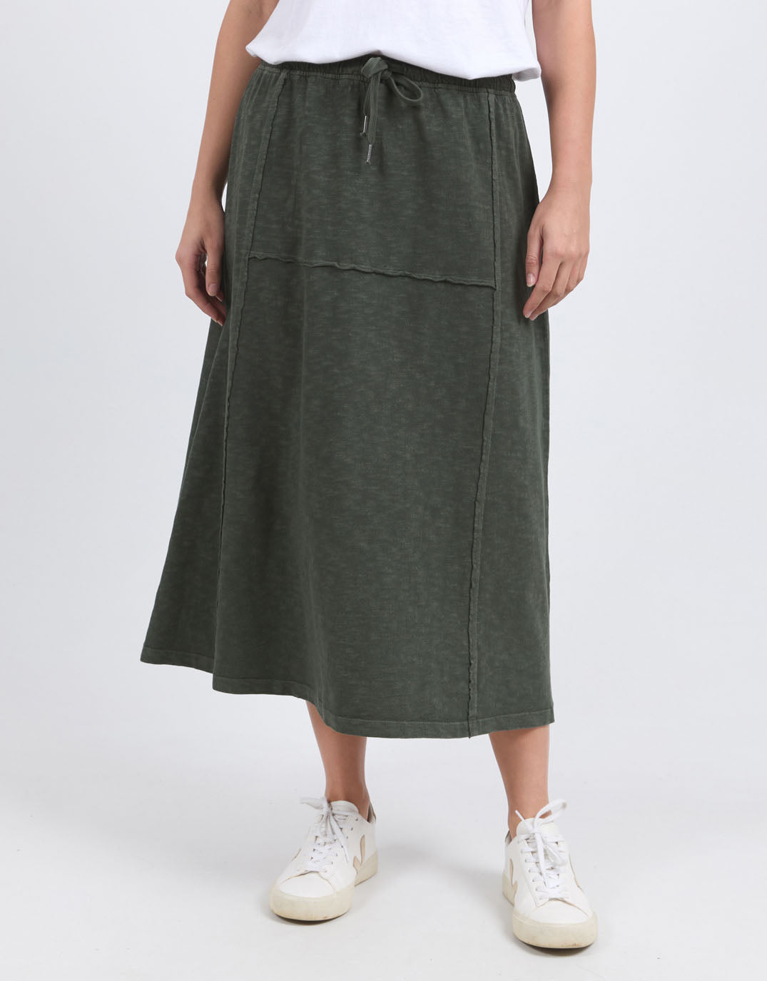 Buy Jayne Skirt Khaki Foxwood for Sale Online New Zealand White Co