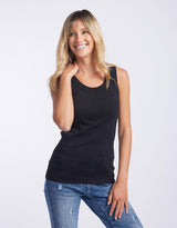 Foxwood - Esme Tank - Black - White & Co Living Tees & Tanks