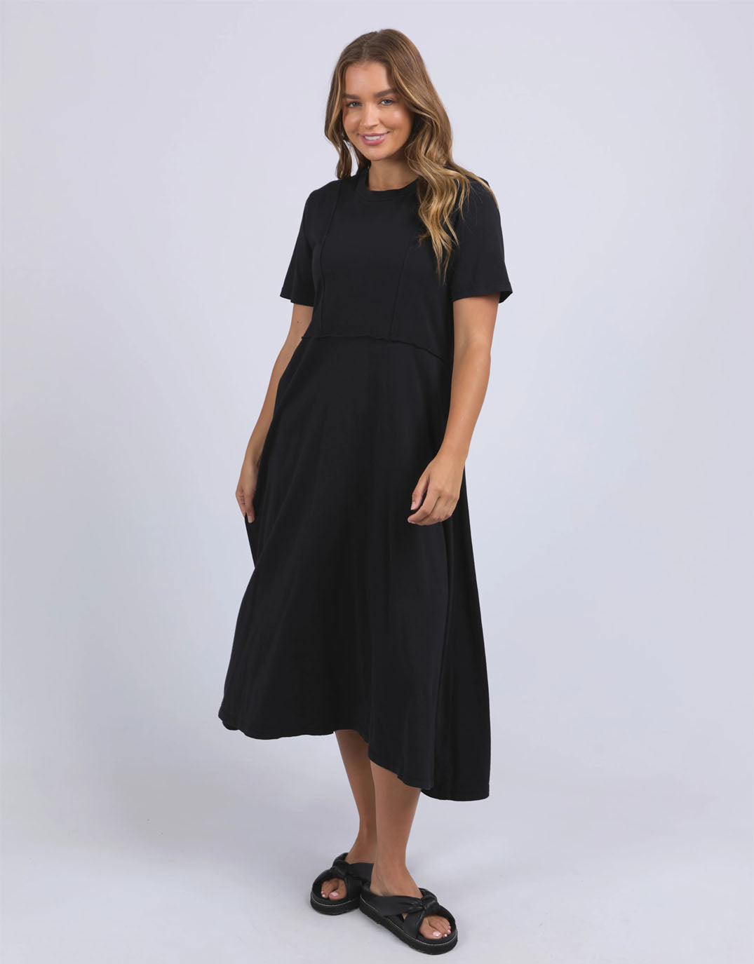 black midi dress nz Buy Eva Midi Dress - Black Foxwood for Sale Online New Zealand