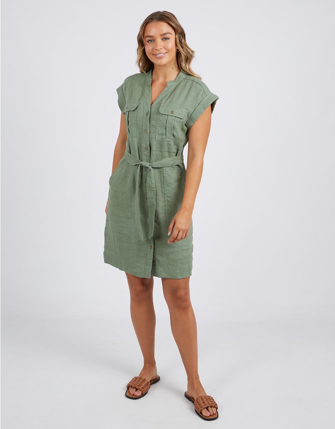 foxwood-harlow-dress-khaki-womens-clothing