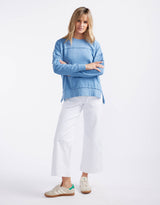 Jayne Throw On Fleece - Coronet Blue