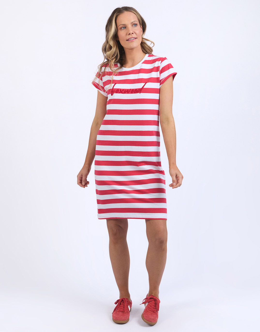 foxwood-signature-stripe-tee-dress-crimson-womens-clothing