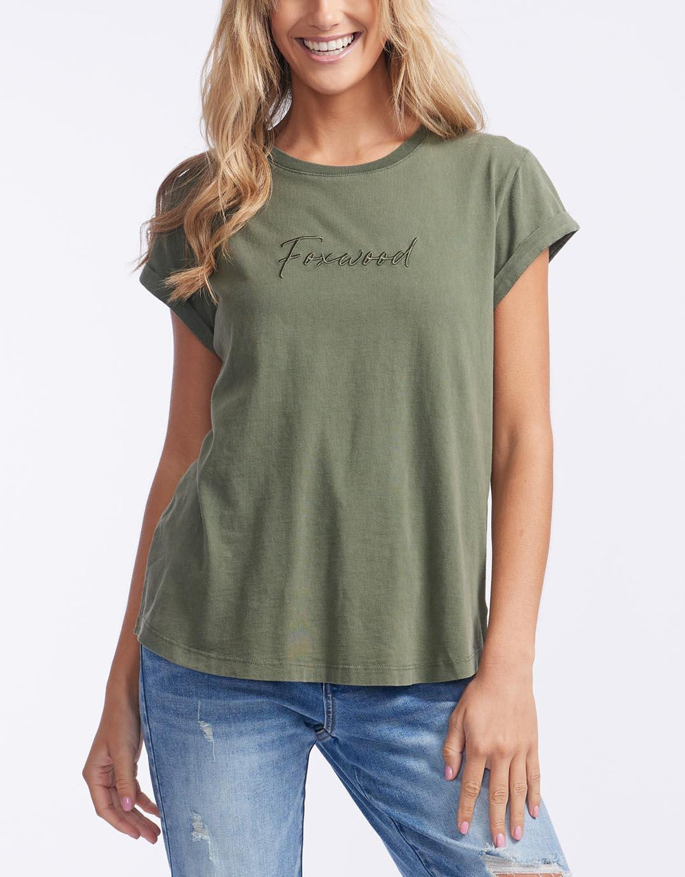 Foxwood - Signature Tee - Khaki - White & Co Living Tees & Tanks