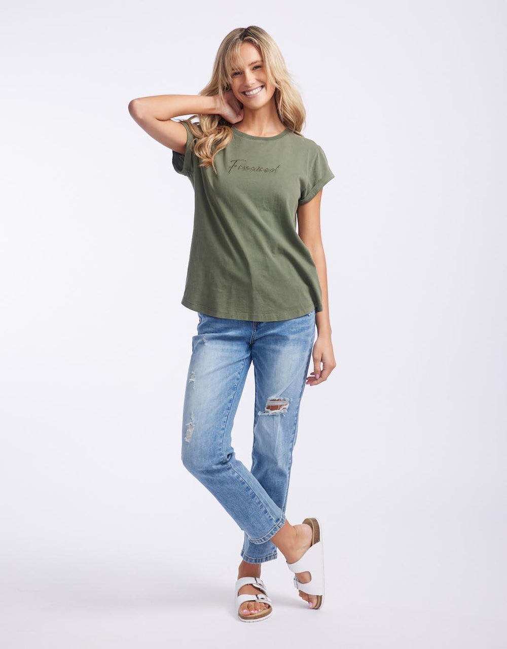 Foxwood - Signature Tee - Khaki - White & Co Living Tees & Tanks