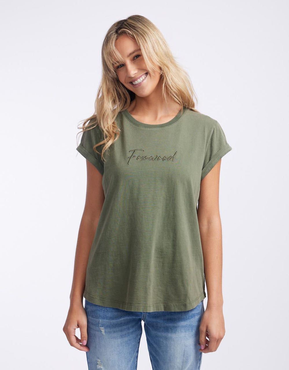 Foxwood - Signature Tee - Khaki - White & Co Living Tees & Tanks