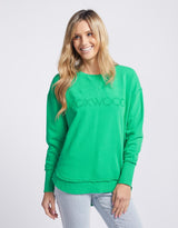 Foxwood - Simplified Crew - Bright Green - White & Co Living Jumpers