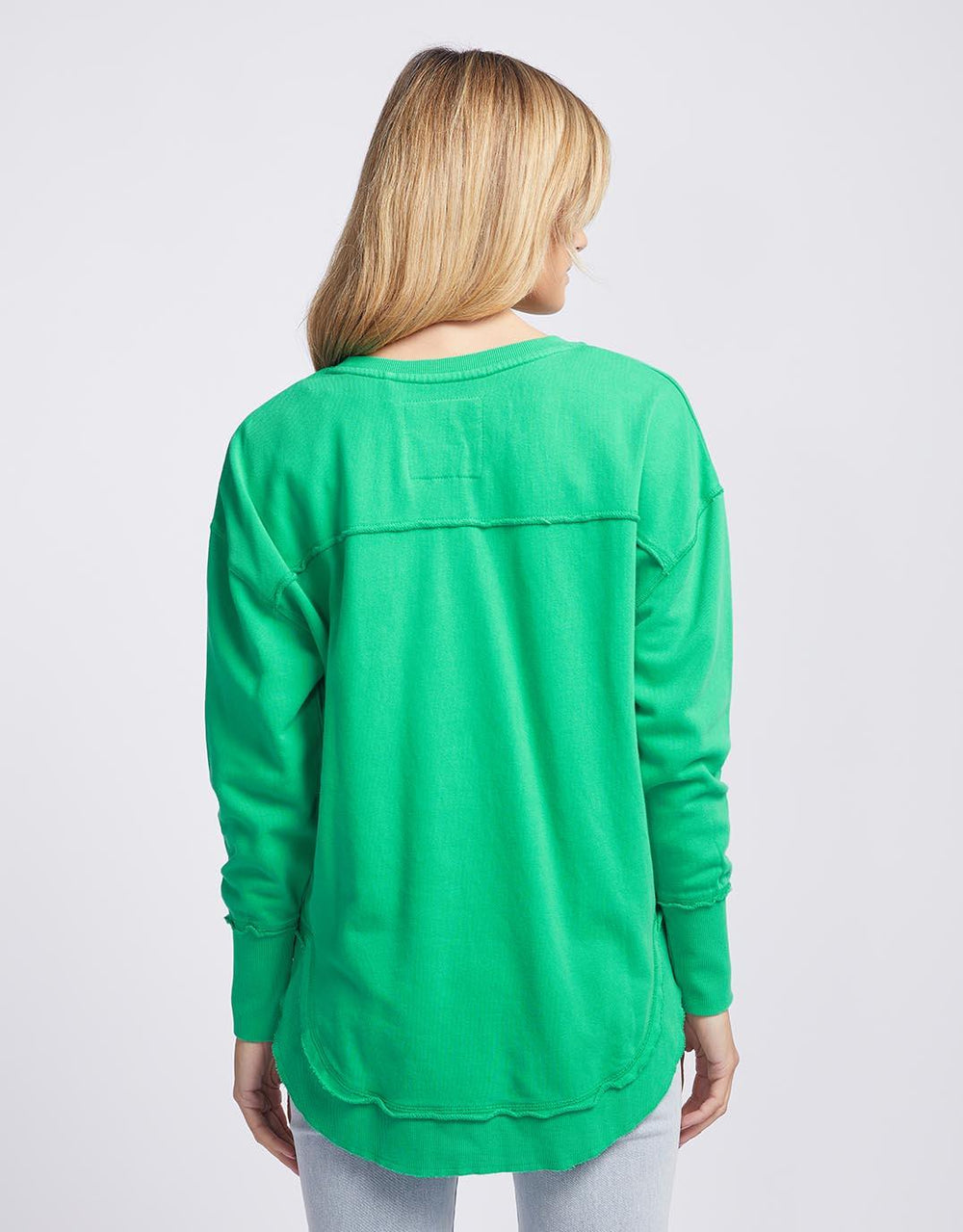 Foxwood - Simplified Crew - Bright Green - White & Co Living Jumpers