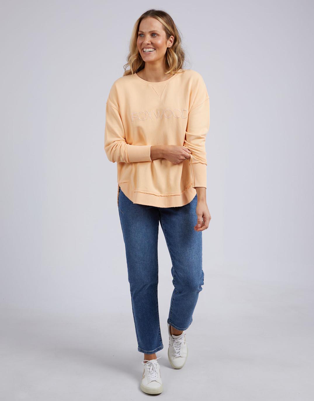 Foxwood - Simplified Crew - Melon - White & Co Living Jumpers