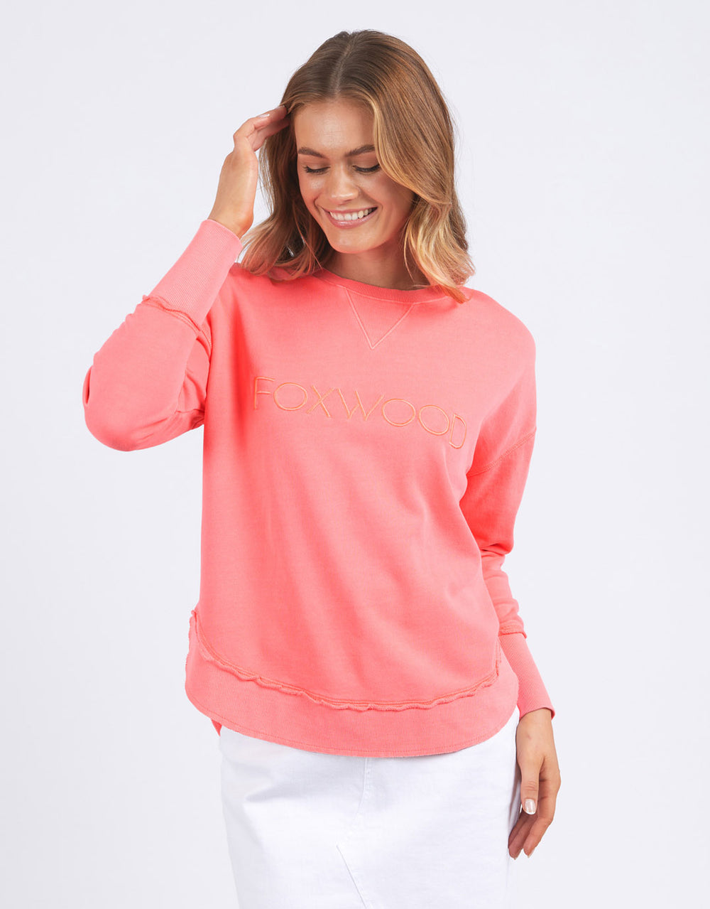 foxwood-simplified-crew-neon-pink-womens-clothing