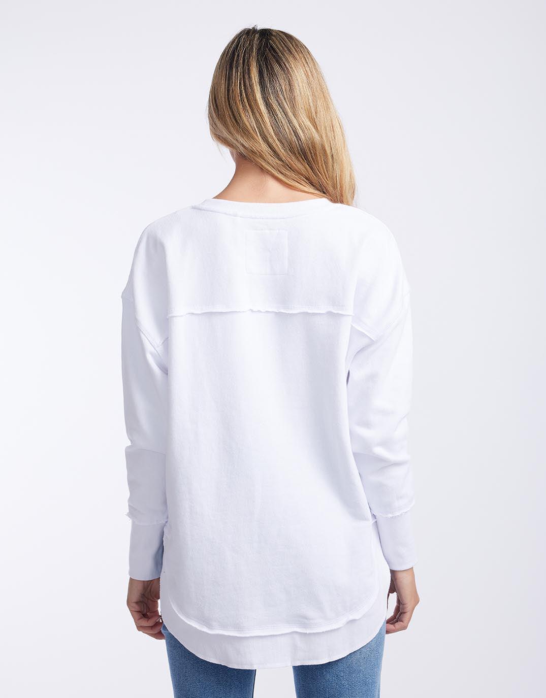 Foxwood - Simplified Crew - White - White & Co Living Jumpers