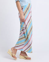 Sundown Stripe Skirt - Blue