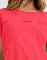 Throw On Short Sleeve Tee - Red