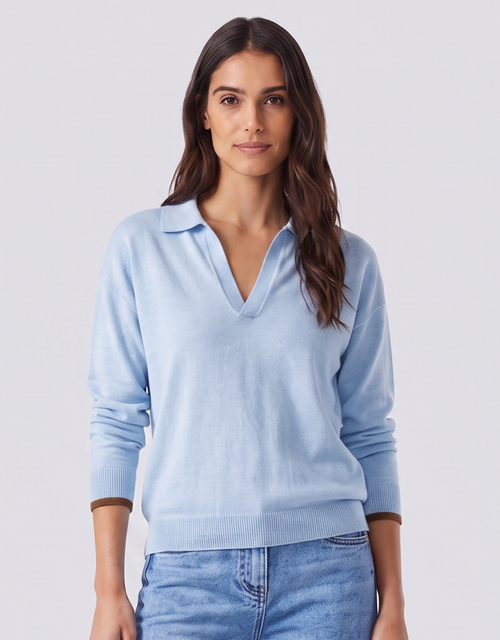 Polo Frenchie Knit - Ice Blue