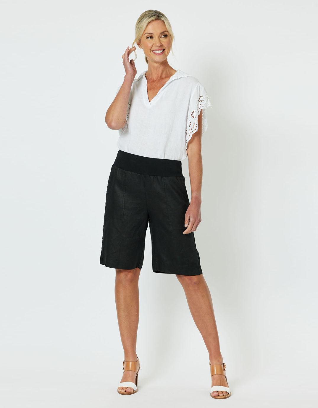 Gordon Smith - Jersey Waist Short - Black - White & Co Living Shorts