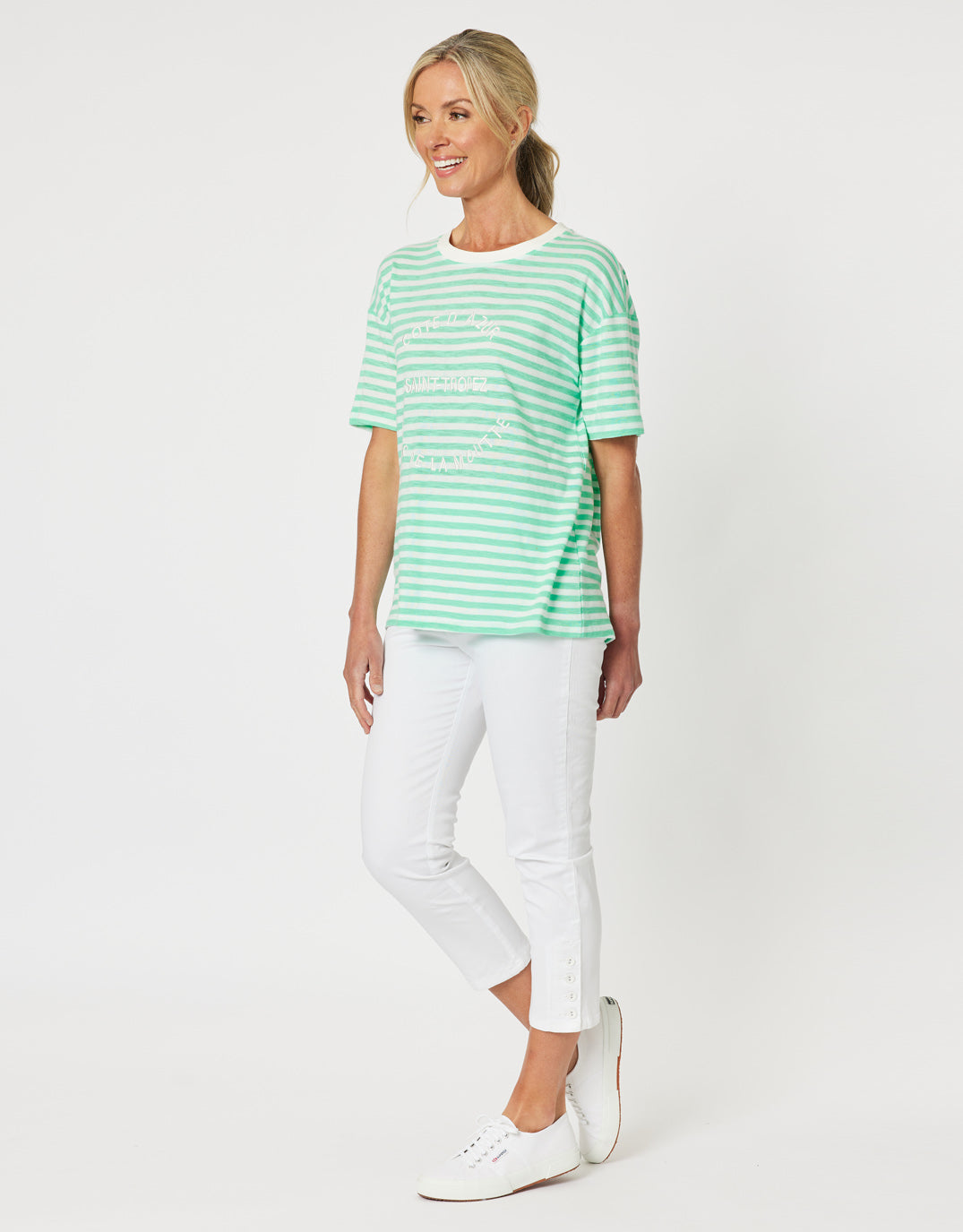 gordon-smith-saint-tropez-stripe-tee-mint-womens-clothing