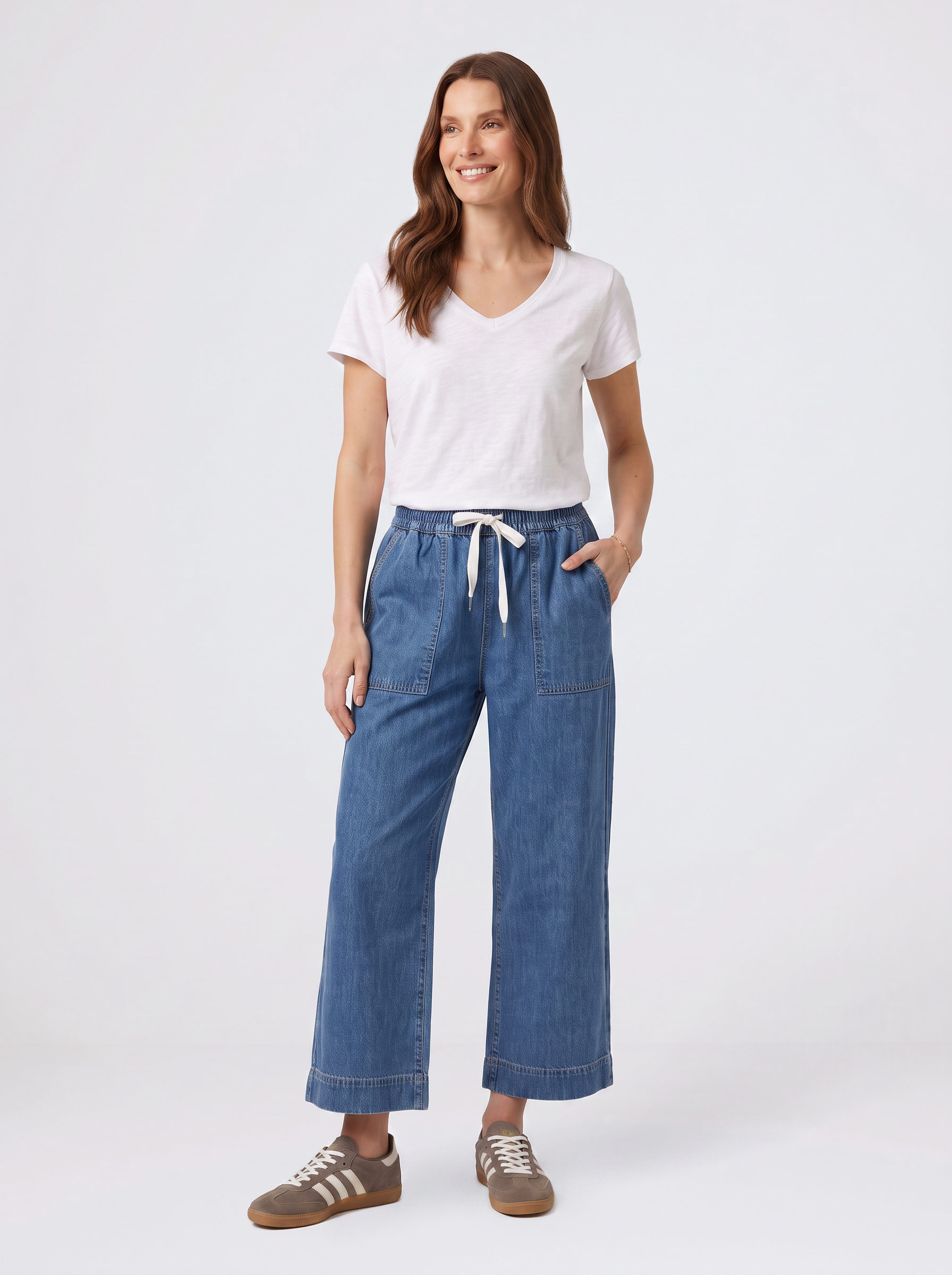 Greta Slim Leg Pant - Blue