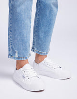 Human Shoes - Cass Leather Sneakers - White - White & Co Living Shoes