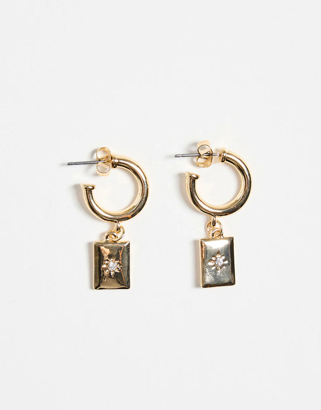 humble-heart-rectangle-pendant-gold-hoop-earrings