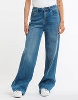 Emma Wide Leg Jeans - Denim