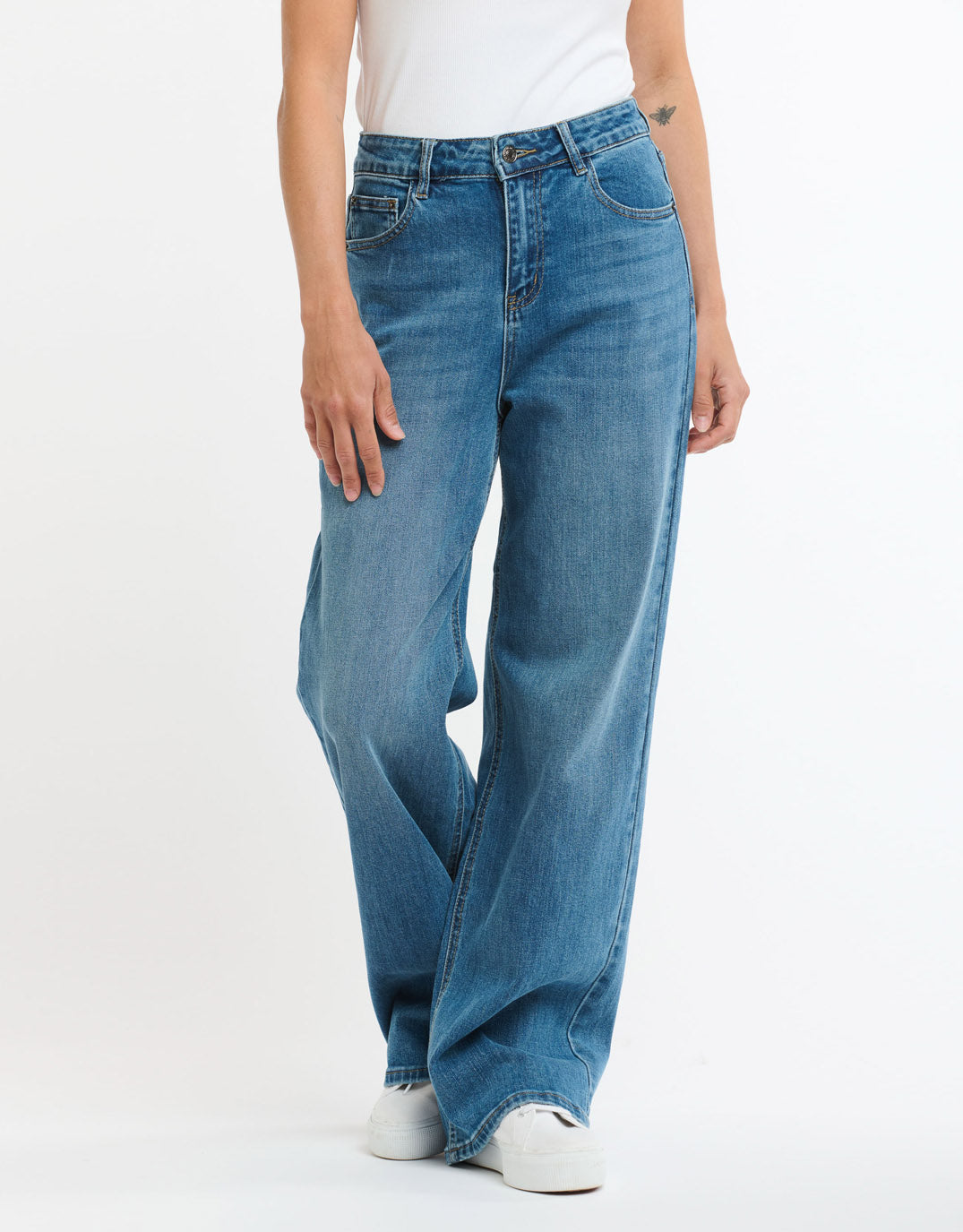 Emma Wide Leg Jeans - Denim