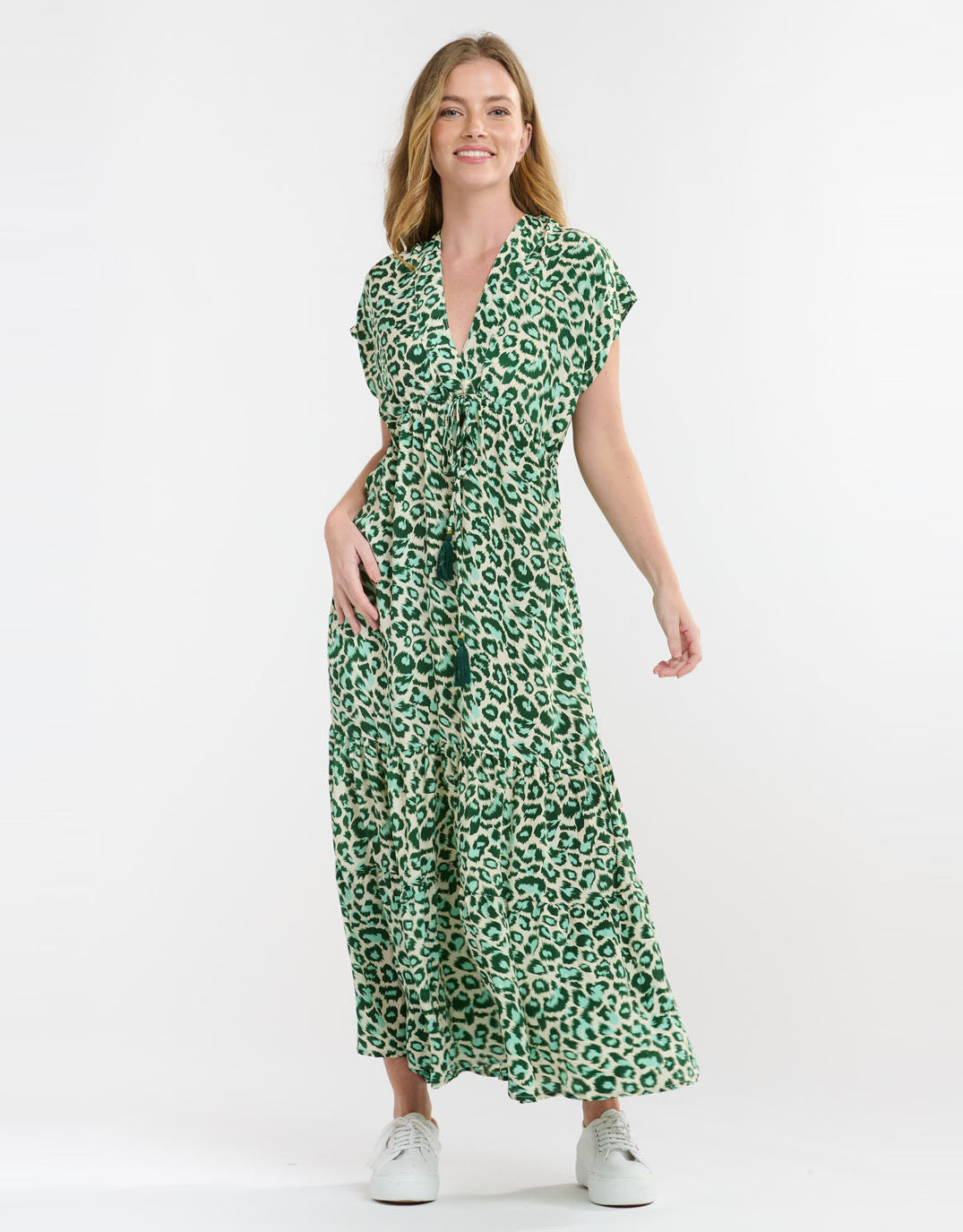 italian-star-patchwork-midi-dress-green-leopard-womens-clothing