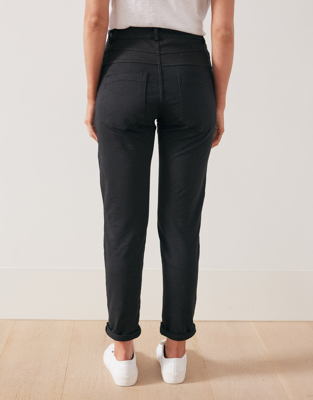 Signature Jersey Denim Pants - Black