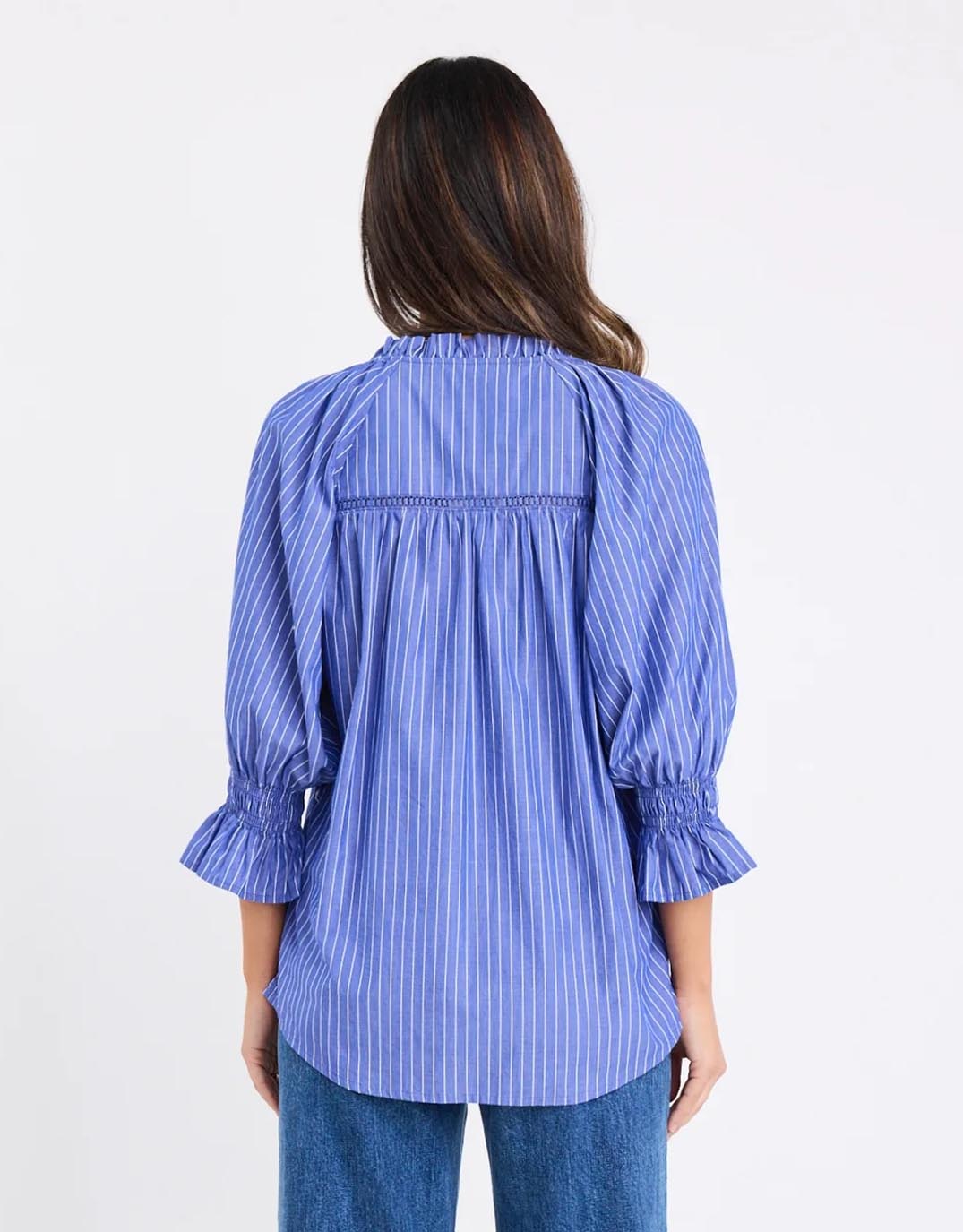ivy-jack-noetic-short-sleeve-blouse-dark-blue-stripe-womens-clothing