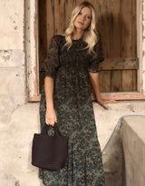 ivy-jack-showcase-ditsy-print-georgette-puff-sleeve-tiered-maxi-dress-khaki-womens-clothing