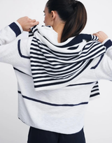 Kaia Knit Top - White/Navy Stripe
